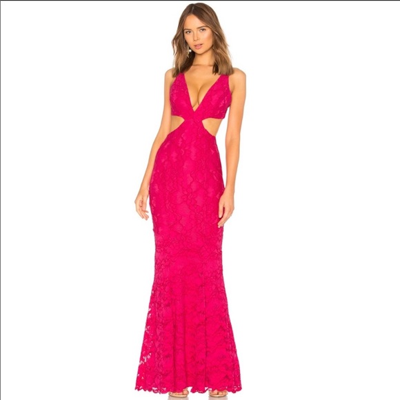 lovers + friends gown Eliot Hot Pink - Picture 3 of 7